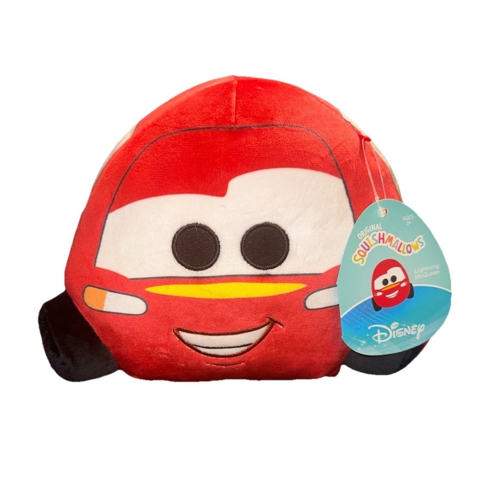 Disney Squishmallow Lightning McQueen Cars 7-8" Plush Kellytoy New With Tag